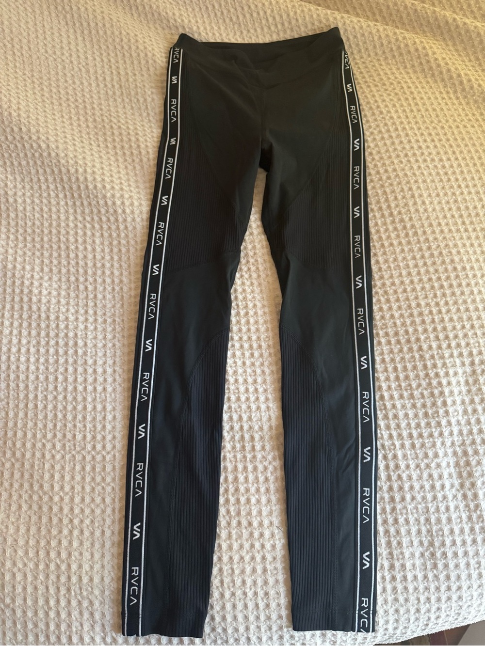RVCA Black Logo-Strip Side Jeggings